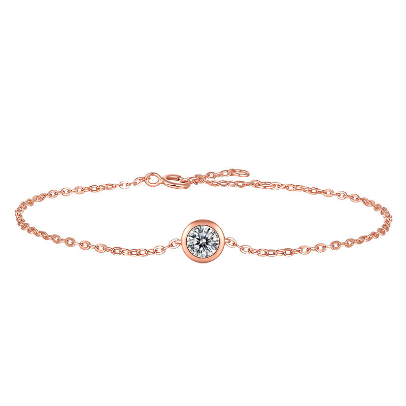 rose gold moissanite bracelet