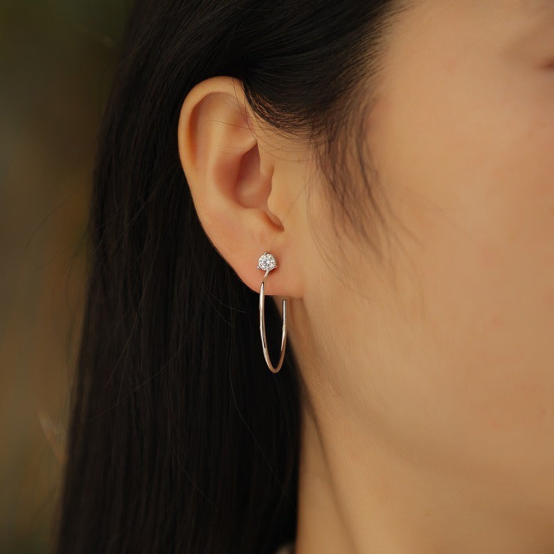 moissanite hoop earrings