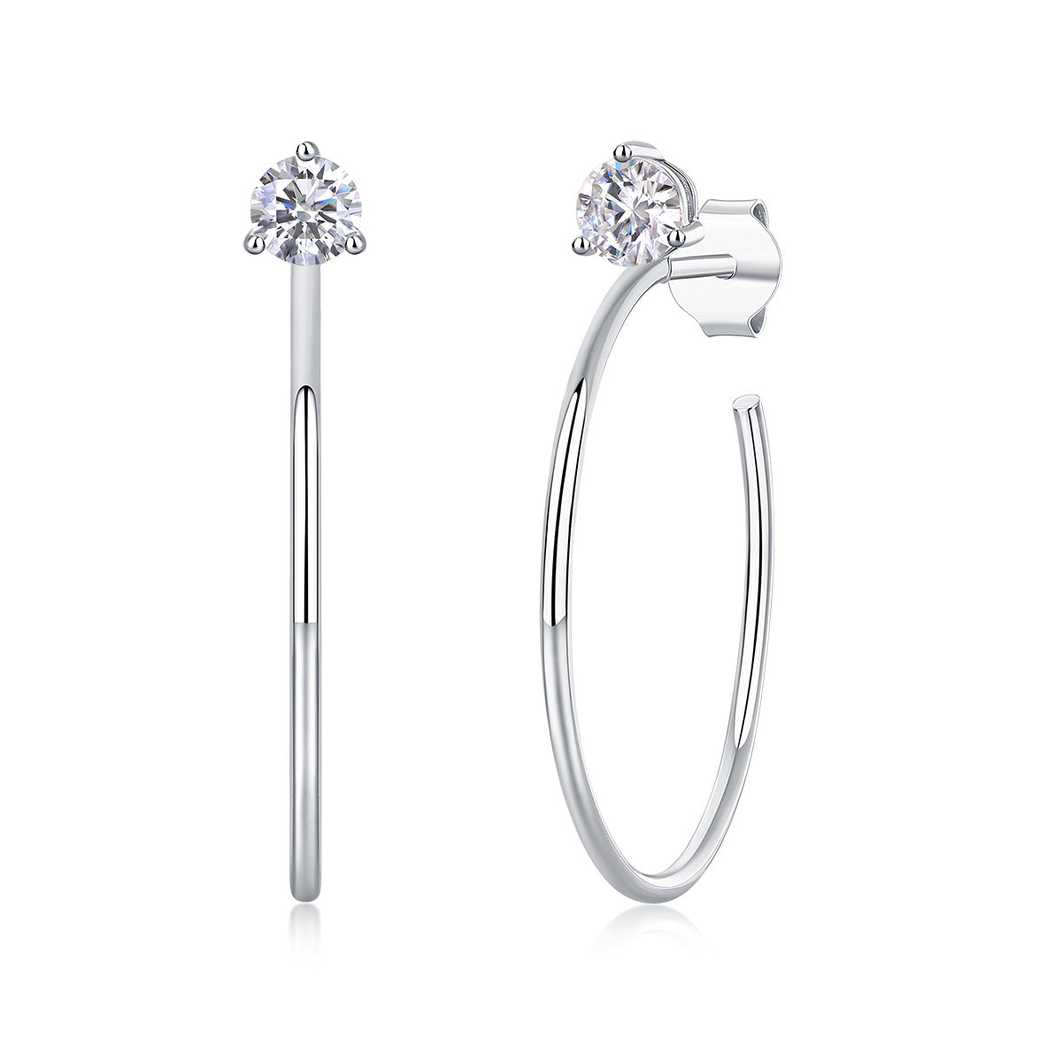 moissanite hoop earrings