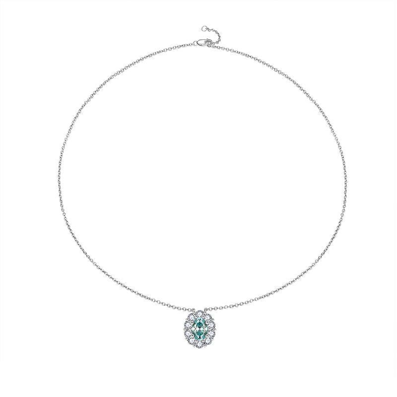 Oval moissanite necklace