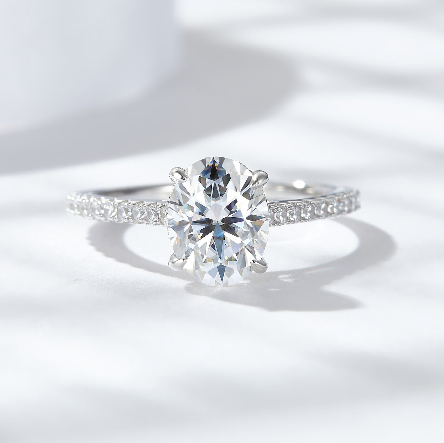 Oval Moissanite Engagement Ring