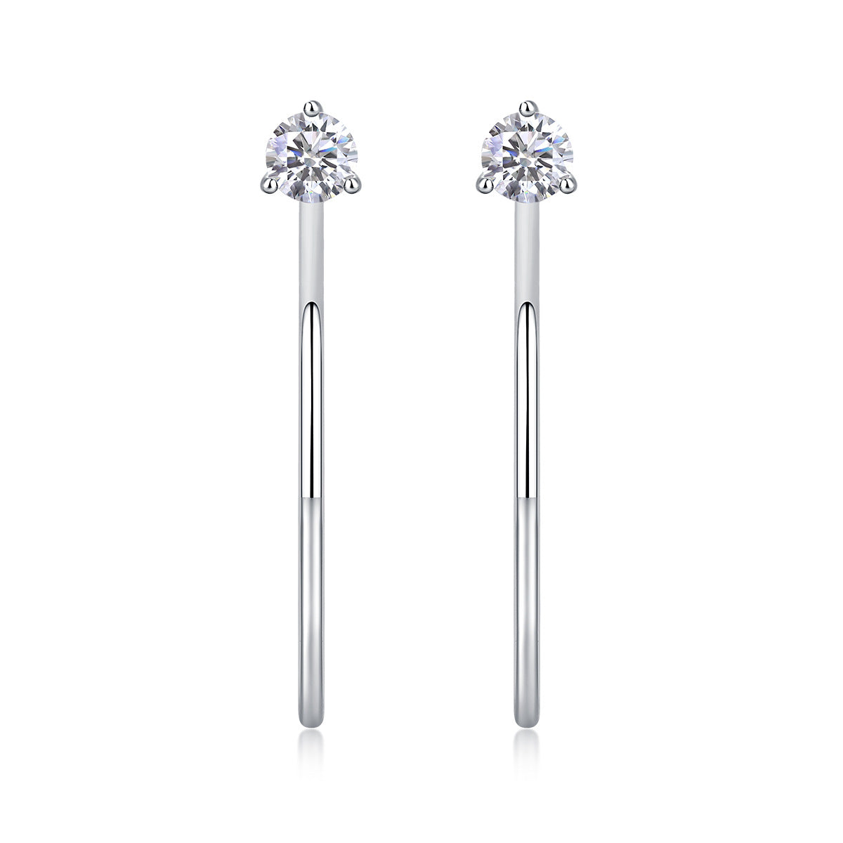 moissanite hoop earrings
