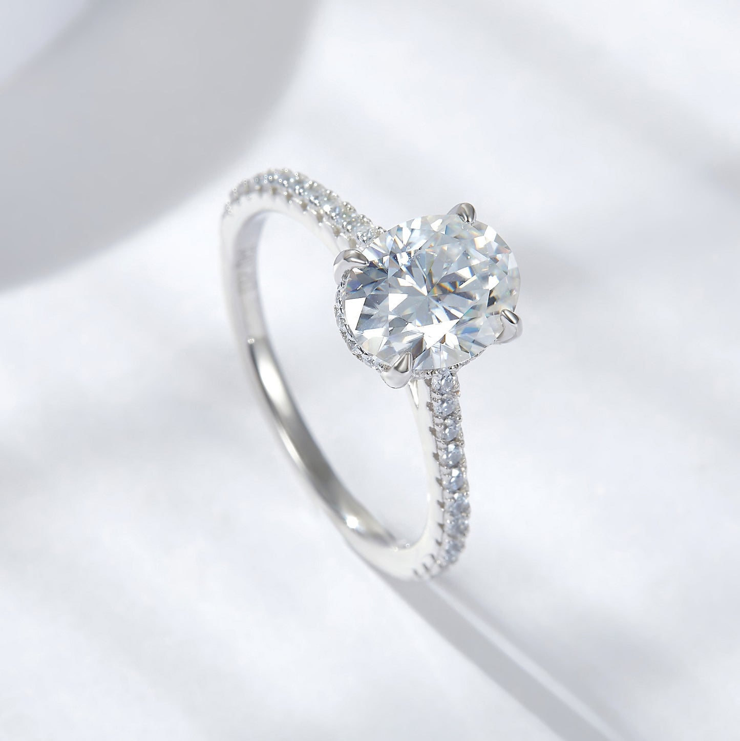 Oval Moissanite Engagement Ring
