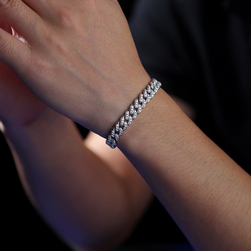 cuban link chain moissanite