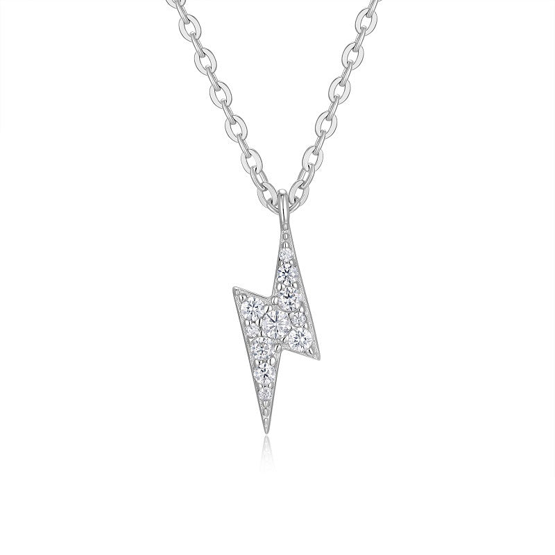 Lightning Bolt Moissanite Necklace