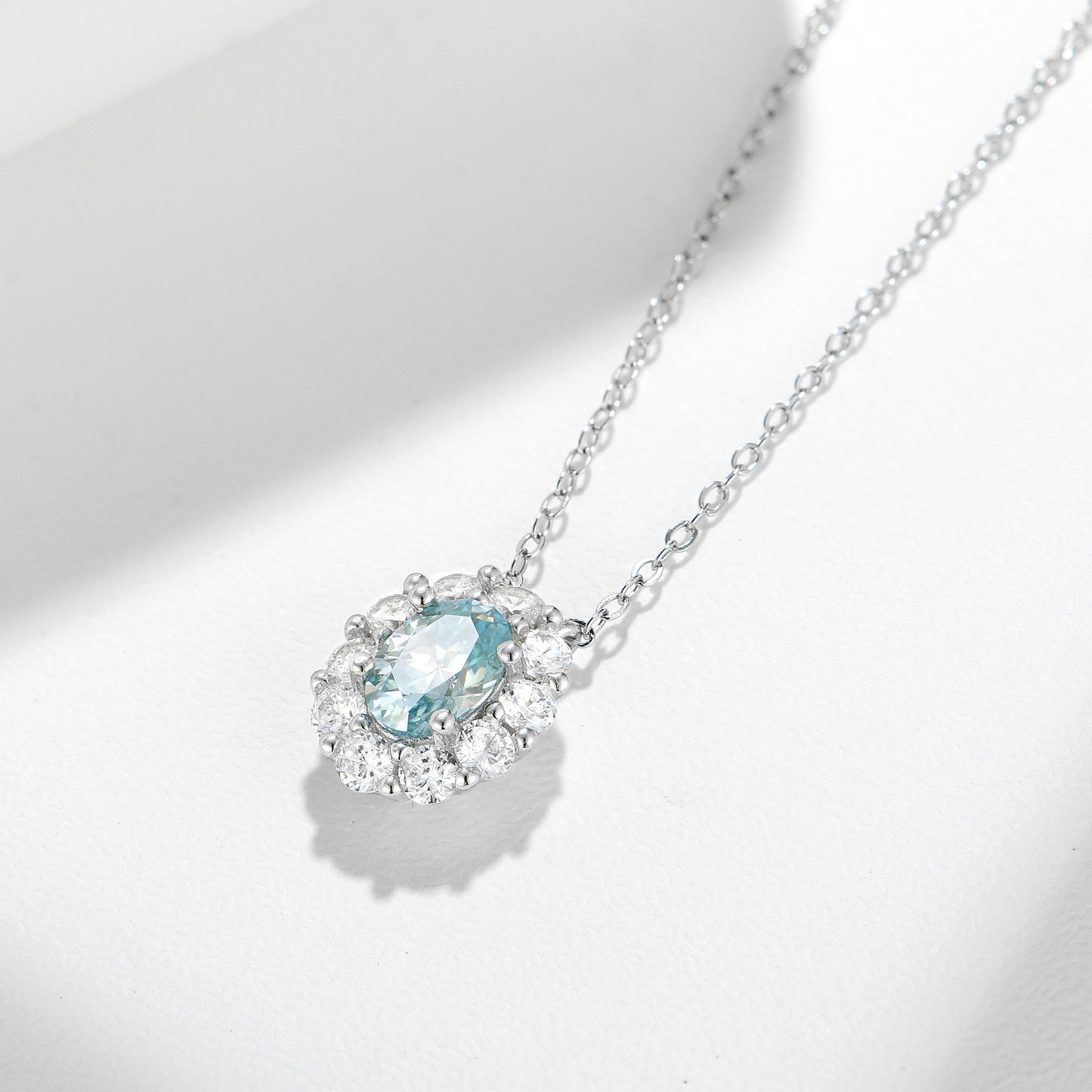 1-carat moissanite pendant
