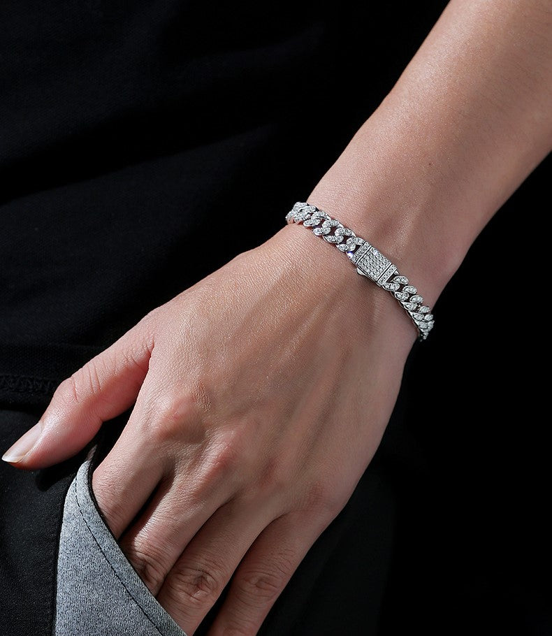 moissanite cuban link bracelet