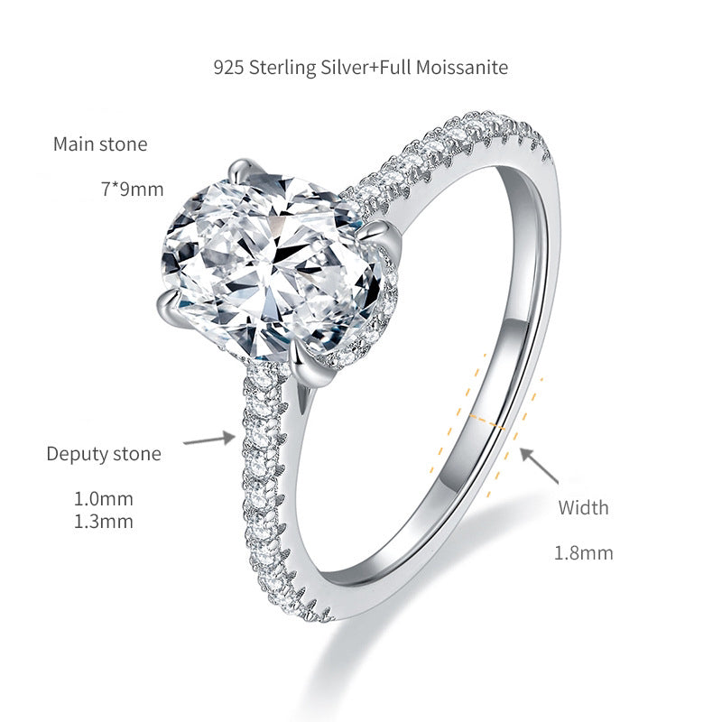 Oval Moissanite Engagement Ring