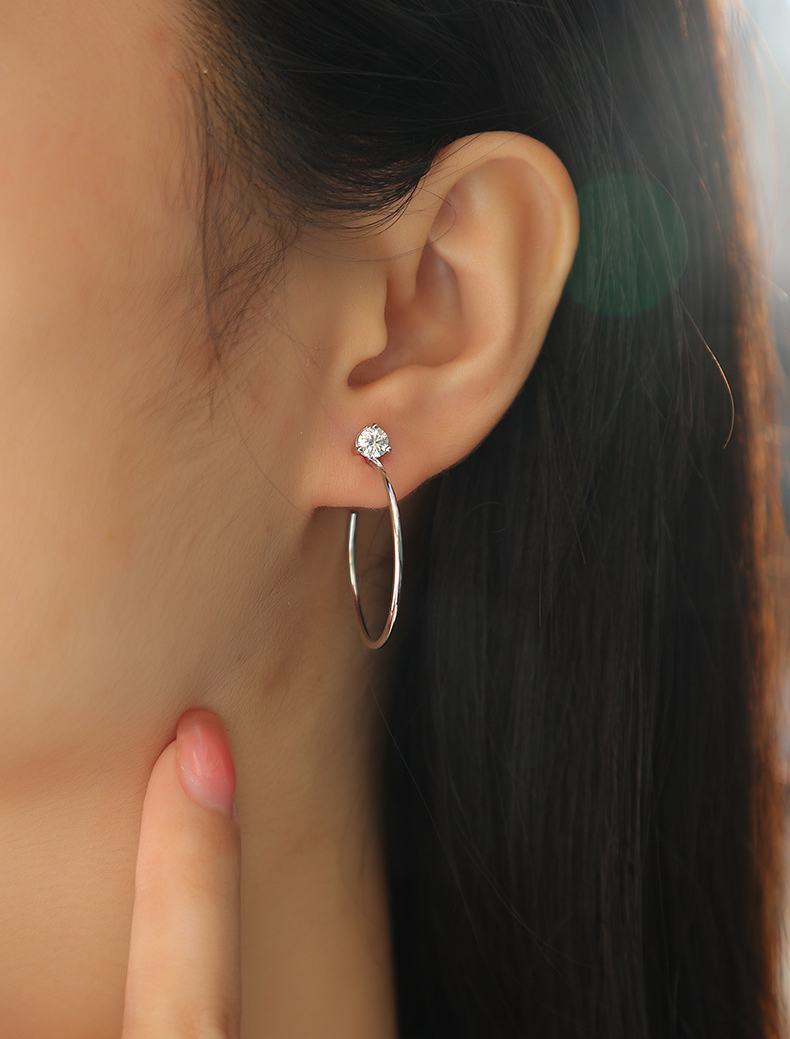 moissanite hoop earrings