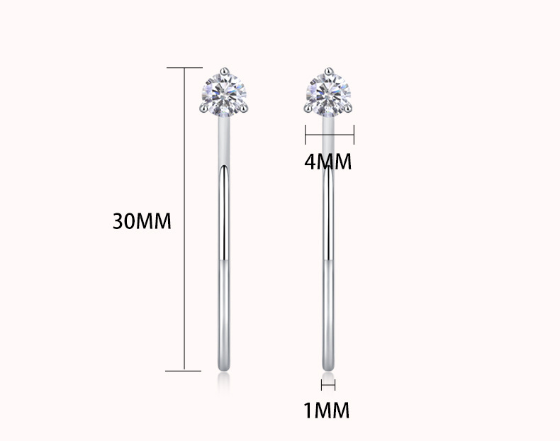 moissanite hoop earrings