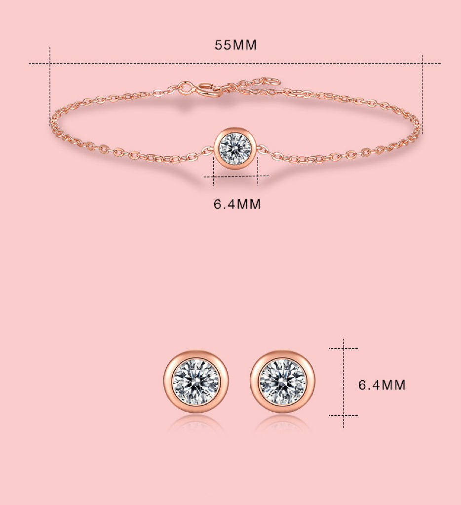 rose gold moissanite bracelet