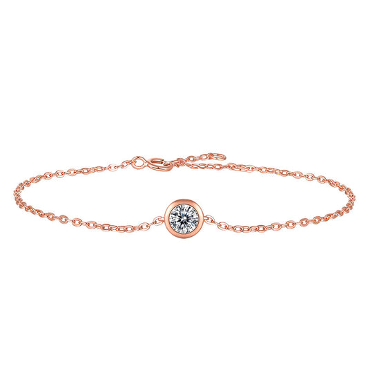 rose gold moissanite bracelet