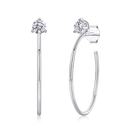 moissanite hoop earrings