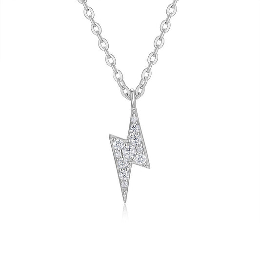 Lightning Bolt Moissanite Necklace