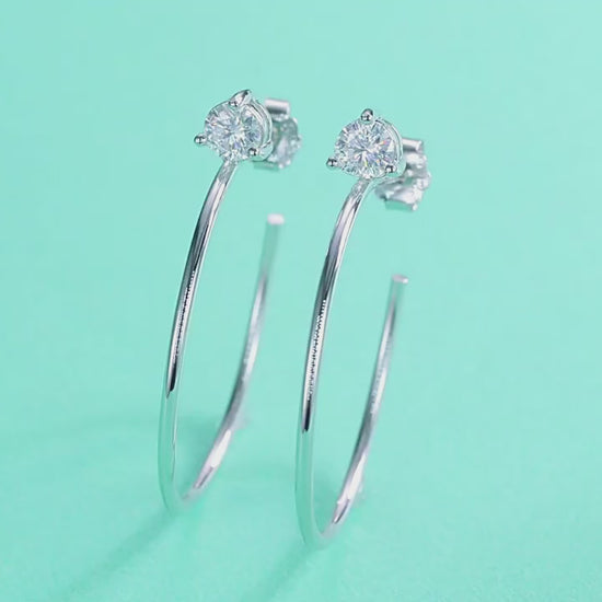 moissanite hoop earrings