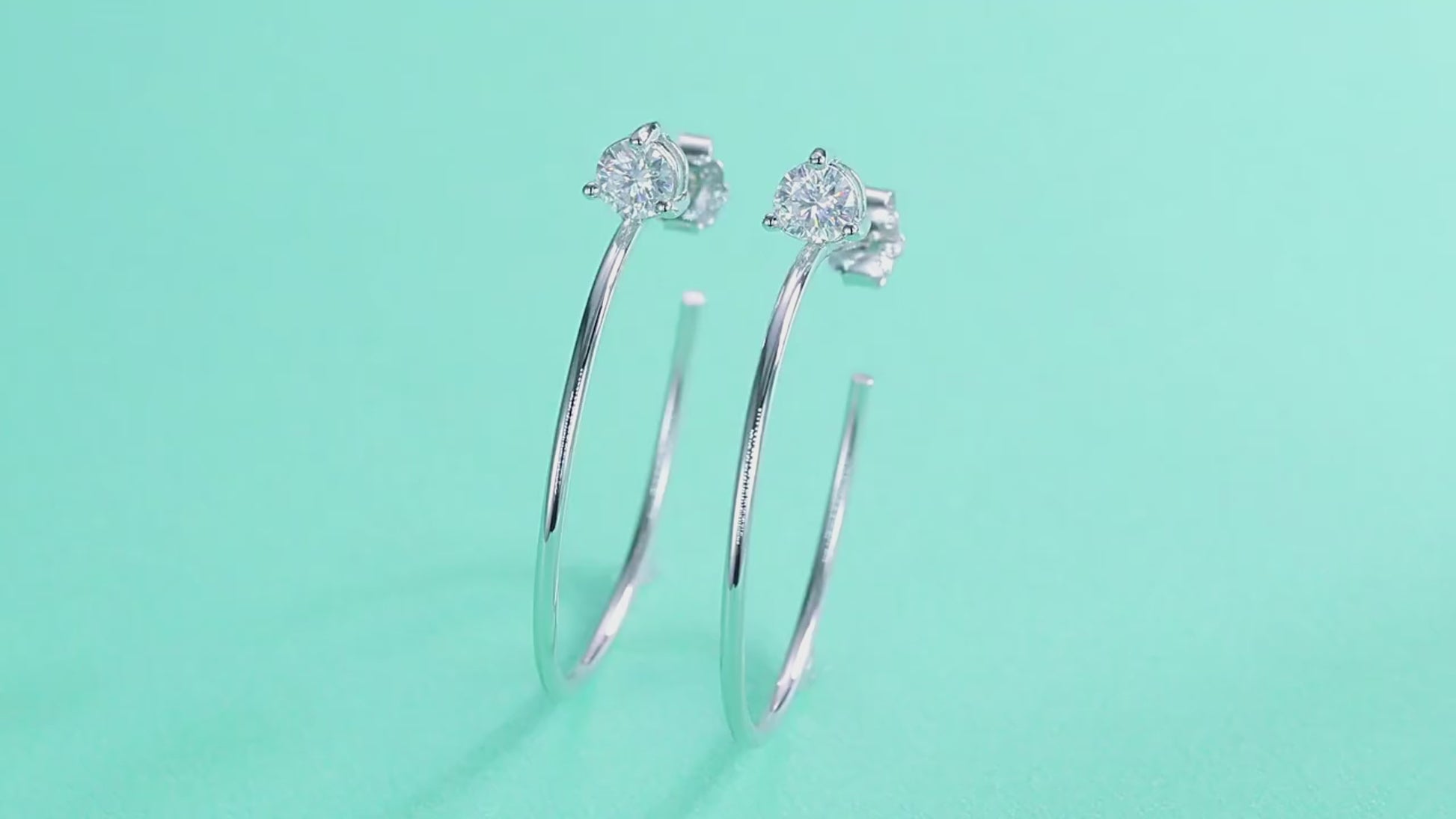 moissanite hoop earrings