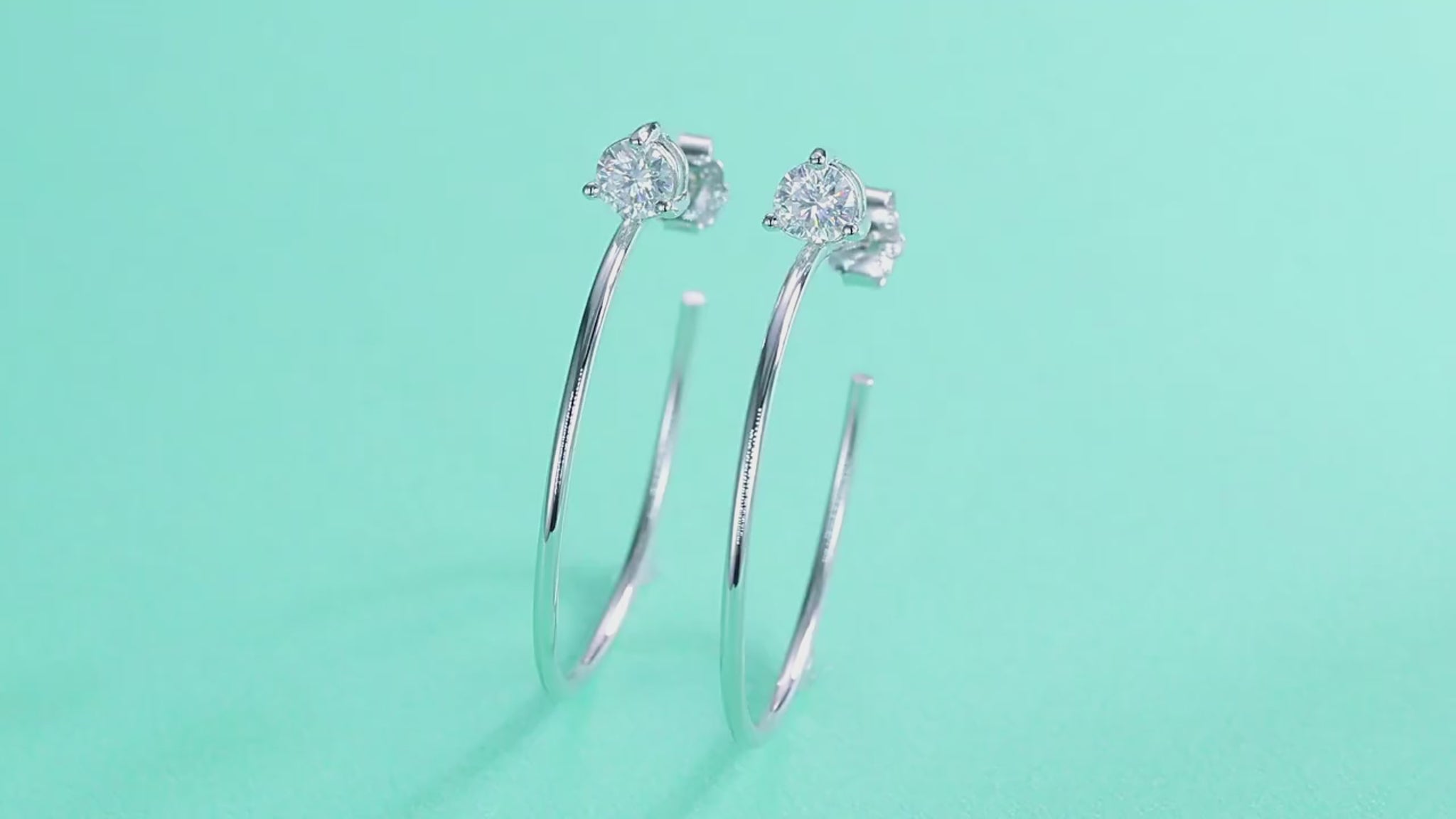 moissanite hoop earrings