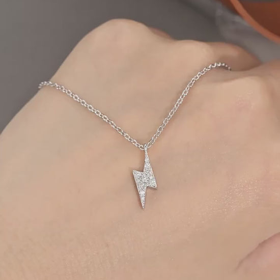 Lightning Bolt Moissanite Necklace