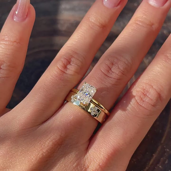 moissanite engagement ring