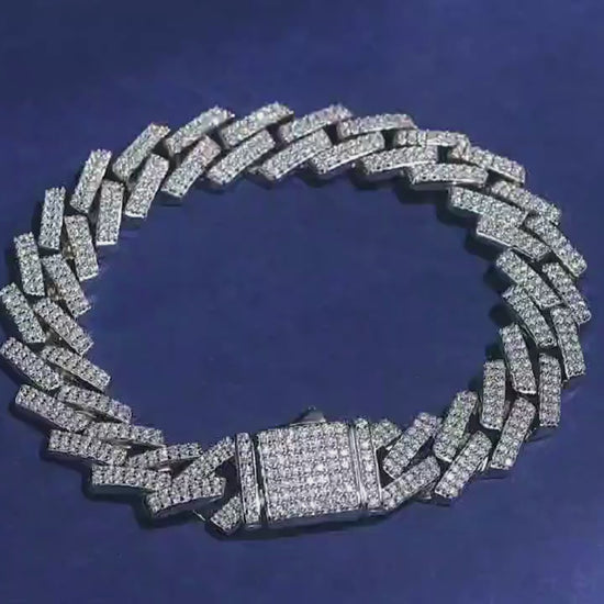 Moissanite Cuban Link Bracelet video